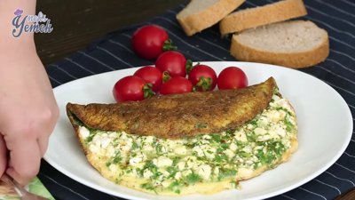 Otlu Peynirli Omlet Tarifi