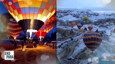 Kapadokya’nın ocak ayında balonla keşfi