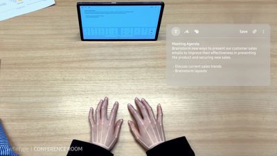 Samsung'un yapay zekalı görünmez klavyesi