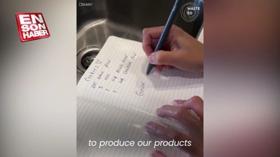 Tayvan'da taştan kağıt üretildi 