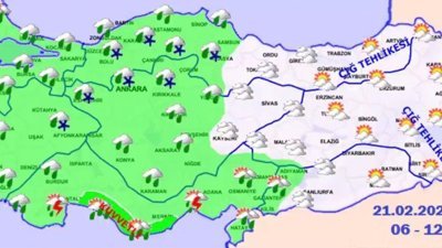 Türkiye Hava durumu 21.02.2020