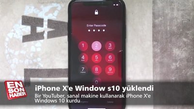 iPhone X'e Windows 10 yüklendi