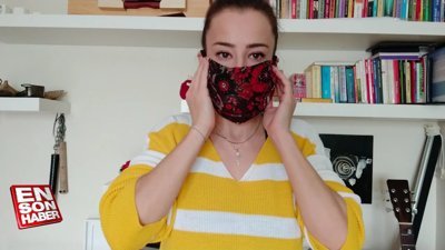 Fulardan 1 dakikada maske yapımı