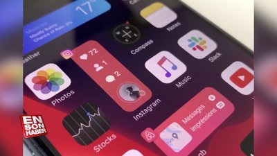 Widget yapısına sahip yeni iOS 14 konsepti
