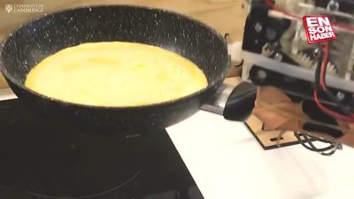 Farklı pişirme tekniklerini öğrenen omlet robotu