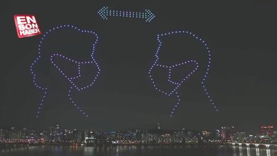 Güney Kore'den etkileyici drone gösterisi