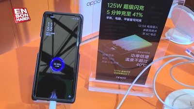 OPPO'nun 125 watt hızlı şarj teknolojisini  gösteren test