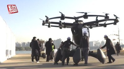 Güney Kore'de drone taksiler ilk insansız uçuşlarını gerçekleştirdi