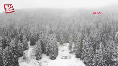 Bartın yaylalarından kar manzaraları