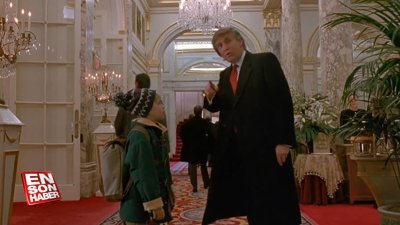 Trump'ın 'Evde Tek Başına 2' filmindeki görüntüleri
