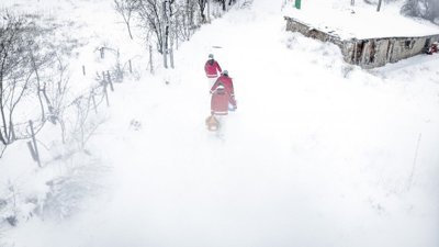 Aşı uygulamaları yoğun kış şartlarında devam ediyor