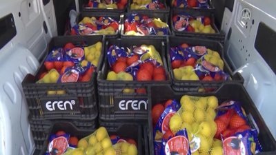 Mersin'de sağlık çalışanlarına, hastalara ve yaşlılara narenciye desteği 