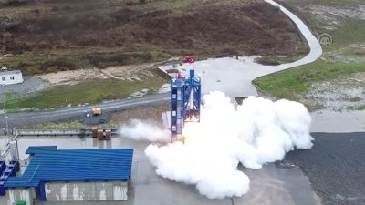 Hibrit roket motorunun testi başarıyla sonuçlandı