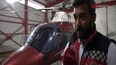 Afyonkarahisar'da üzerine sıcak su dökülen bebek ambulans helikopteriyle sevk edildi