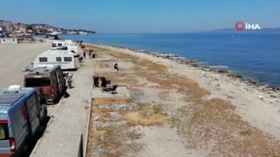 Bursa'da, deniz manzarası eşliğinde bedava tatil yapıyorlar