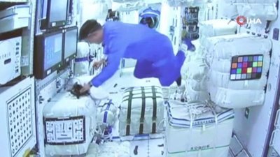 Çin uzay istasyonunun içi görüntülendi