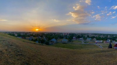 Ağrı'da kendisine hayran bırakan gün batımı