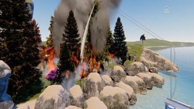 Yangınla mücadele için İHA ordusu