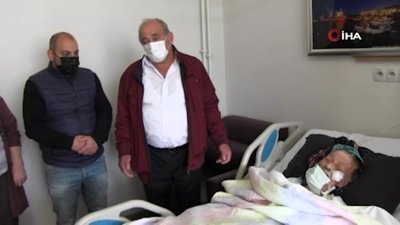 Artvin'de 102 yaşında koronayı yenen kadın alkışlarla servise alındı