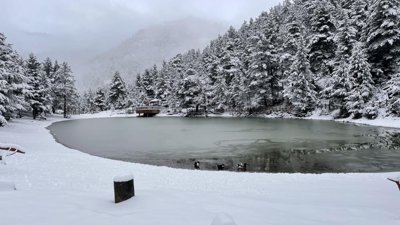 Zigana Dağı beyaza büründü