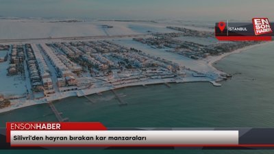 Silivri'den hayran bırakan kar manzaraları