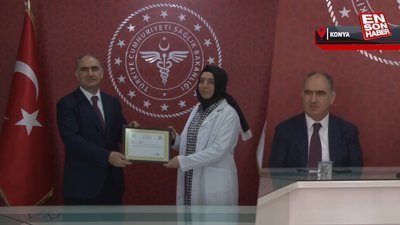 Konya Valisi Özkan sağlık çalışanlarına başarı belgesi verdi