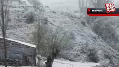 Erzurum'da kış devam ediyor