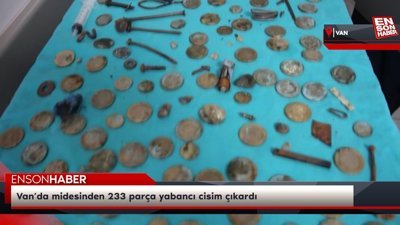 Van’da midesinden 233 parça yabancı cisim çıkardı
