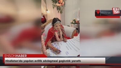 Hindistan'da yapılan evlilik sözleşmesi şaşkınlık yarattı