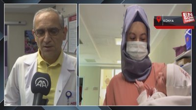 Konya'da yemek borusu kapalı doğan bebeğe 