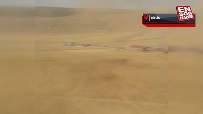 Bitlis Tatvan'da toz fırtınası