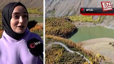 Nemrut Krater Gölü’nde sonbahar güzelliği