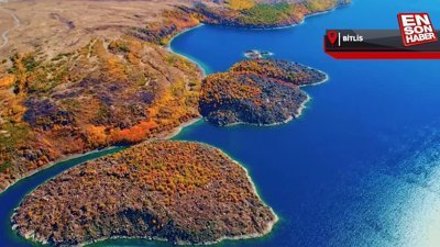 Nemrut Krater'i sonbahar renkleriyle büyüledi