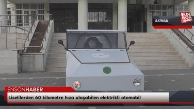 Liselilerden 60 kilometre hıza ulaşabilen elektrikli otomobil