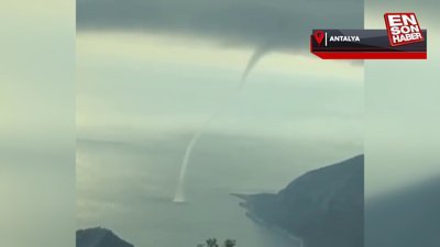 Antalya'da denizde hortum oluştu