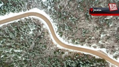 Uludağ'ın kıvrımlı yollarında yeşil ve beyaz manzara