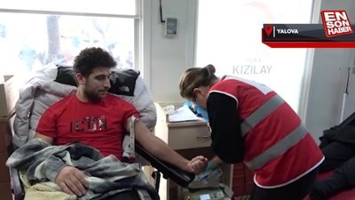 Yalovalılar depremzedeler için kan bağışına koştu
