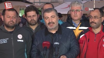 Fahrettin Koca'dan deprem bölgesindeki çalışmalara ilişkin açıklama