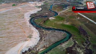 Baharın gelişiyle oluşan doğal güzellikler havadan görüntülendi