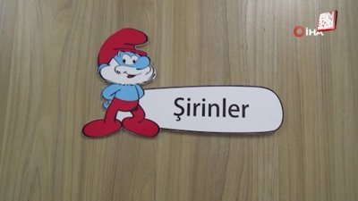 Çocuk servisinin duvarları çizgi film karakteriyle süslendi hasta çocukların yüzleri güldü