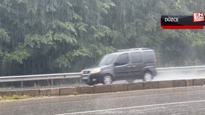 Düzce’de sağanak etkili oluyor
