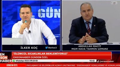 MGM Hava Tahmin Uzmanı: Abdullah Macit: Çarşambadan itibaren sıcaklıklar artacak