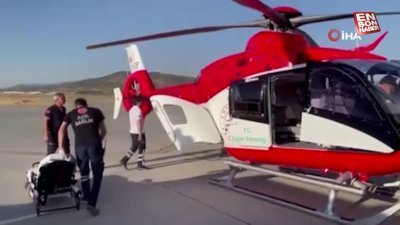 Bingöl’de merkeze 80 kilometre uzaklıkta kanser hastası için helikopter ambulans