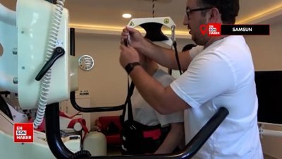 Samsun'da yatalak geldiği hastaneden yürüyerek çıktı