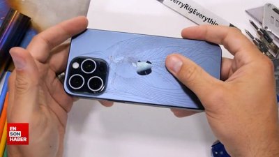 Bir iPhone 15 Pro kullanıcısı telefonuna sağlamlık testi uyguladı