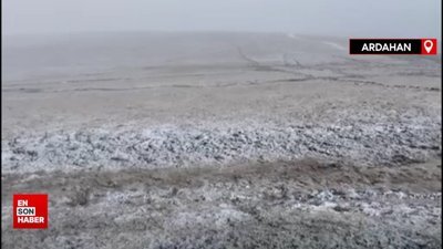 Ardahan'da yükseklere kar yağdı