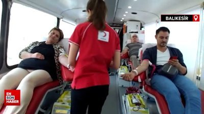 Balıkesir’de kan bağışı kampanyası ilgi gördü