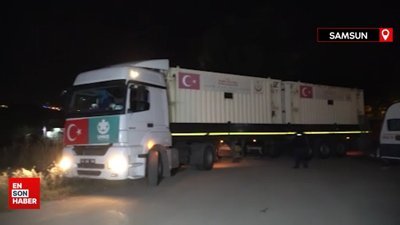 Gazze’ye kurulacak sahra hastaneleri Samsun’dan yola çıktı