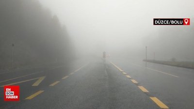 Bolu Dağı'nda sağanak ve sis etkili oluyor