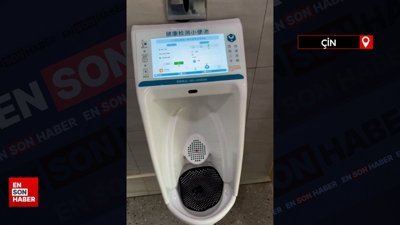 Şanghay'daki umumi tuvaletlerde bir idrar sağlık testi